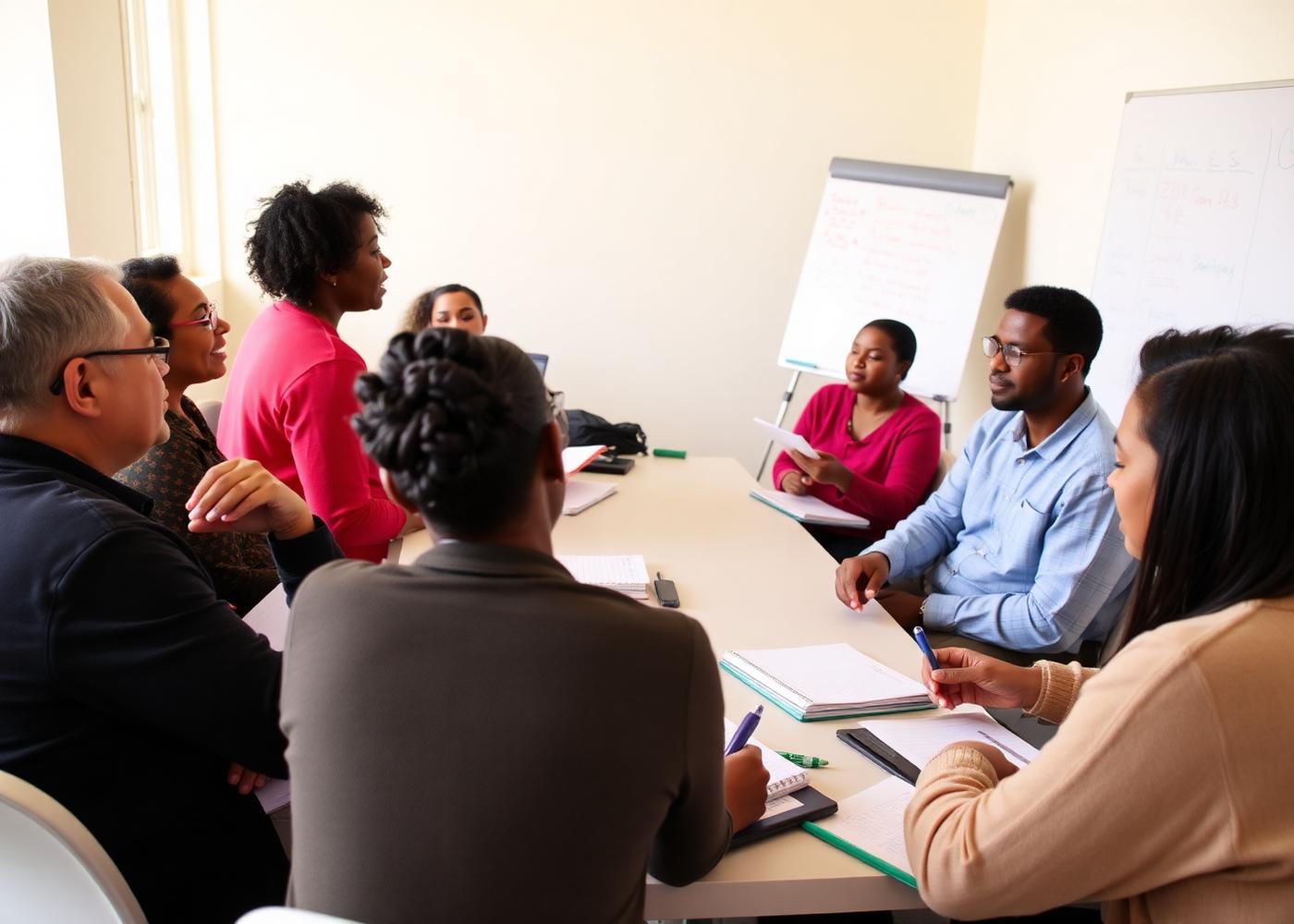 A community workshop in session